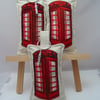 London Telephone Box Key Ring