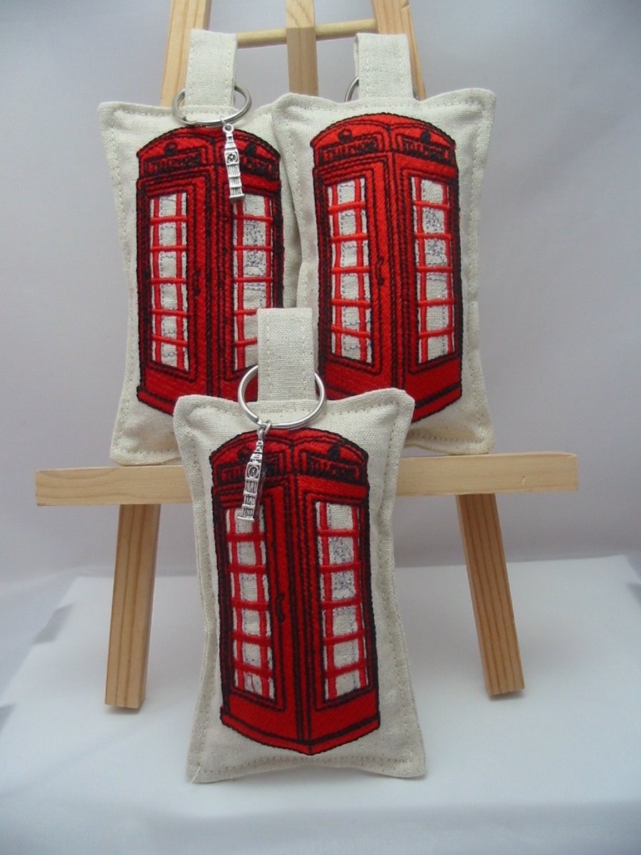 London Telephone Box Key Ring