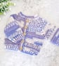 Handmade Crochet Baby Cardigan – 0–3 Months