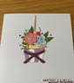 Handmade Cupcake Birthday Card Floral Cupcake & Candle - Image 3
