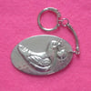 REDUCED!Pewter keyring,bird and cherry design
