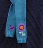 Scarf with Bold Scandi Flower Design - Image 3
