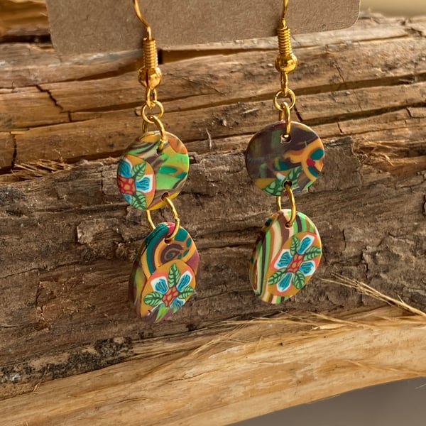Hand made drop earrings.