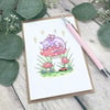 Dragon Card - Blank Card - Birthday Card - Any Occasion - Sleepy Dragon