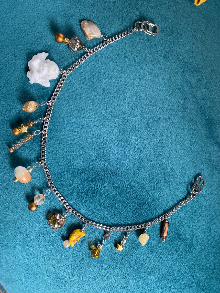 Bag Charm Chain - Cherub & Moon 