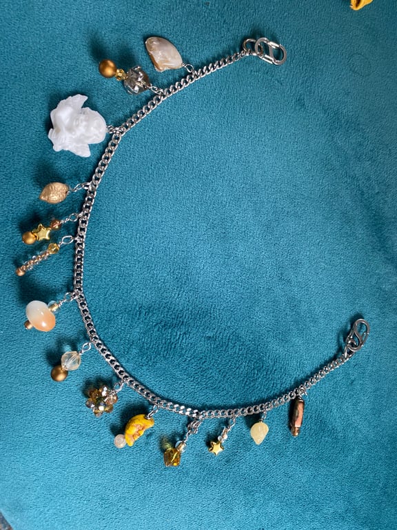 Bag Charm Chain - Cherub & Moon 