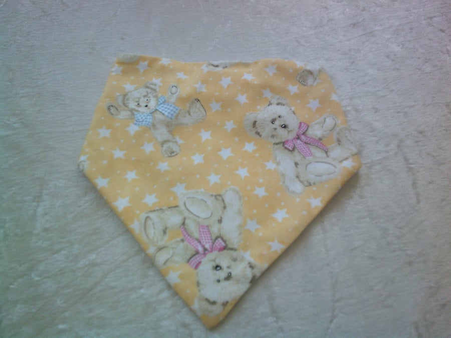 Teddy Bears in Gingham Bows Dribble Bib