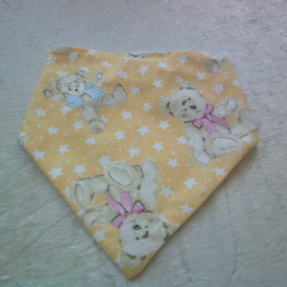 Teddy Bears in Gingham Bows Dribble Bib
