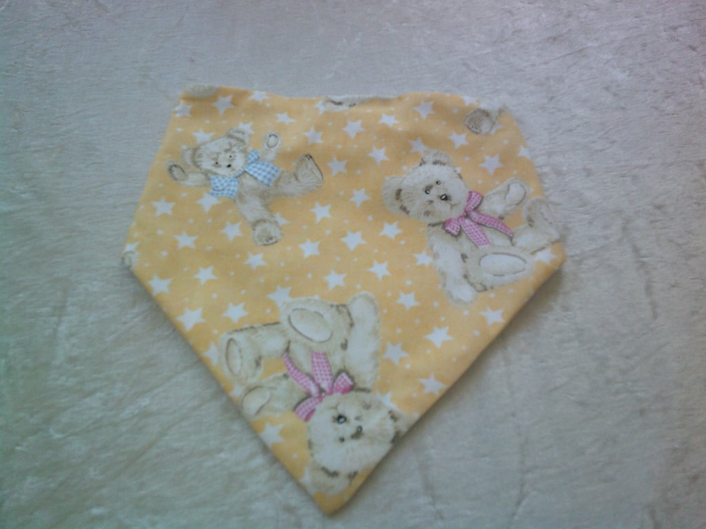 Teddy Bears in Gingham Bows Dribble Bib