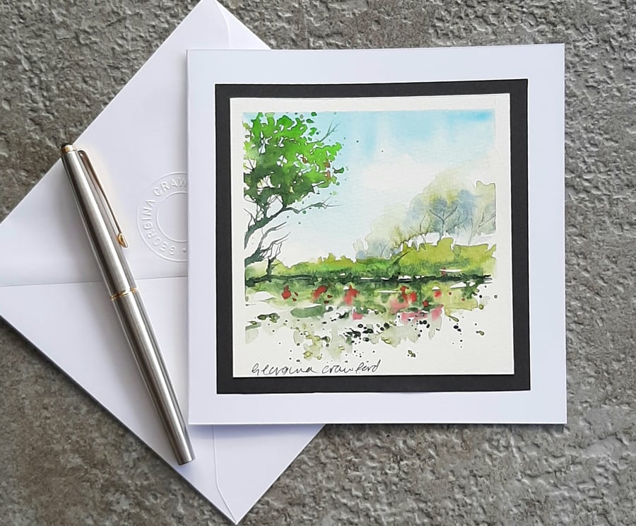 Blank Card. Birthday, Anniversary, Hedgerow. Keepsake Card. For All Occasions