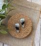 Crushed Glass Geo Cuspid Studs  - Image 7