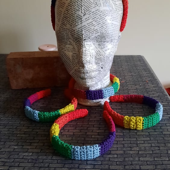 Handmade Rainbow Hairband or Headband – Upcycled, Vibrant & Eco-Friendly