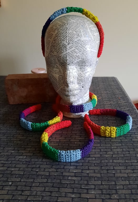 Handmade Rainbow Hairband or Headband – Upcycled, Vibrant & Eco-Friendly
