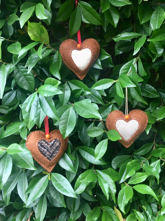 Handmade Gingerbread Felt Christmas Ornament  - folksy Christmas 2026 - 