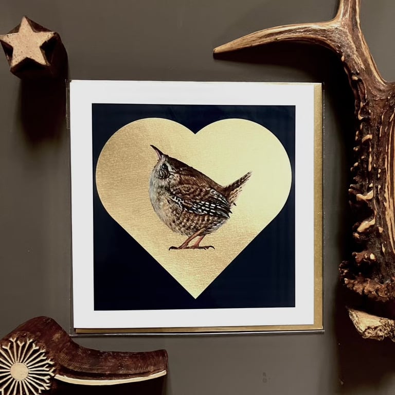 Wren Luxury Blank Greeting Card