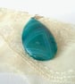 Turquoise coloured banded agate pendant necklace - Image 2