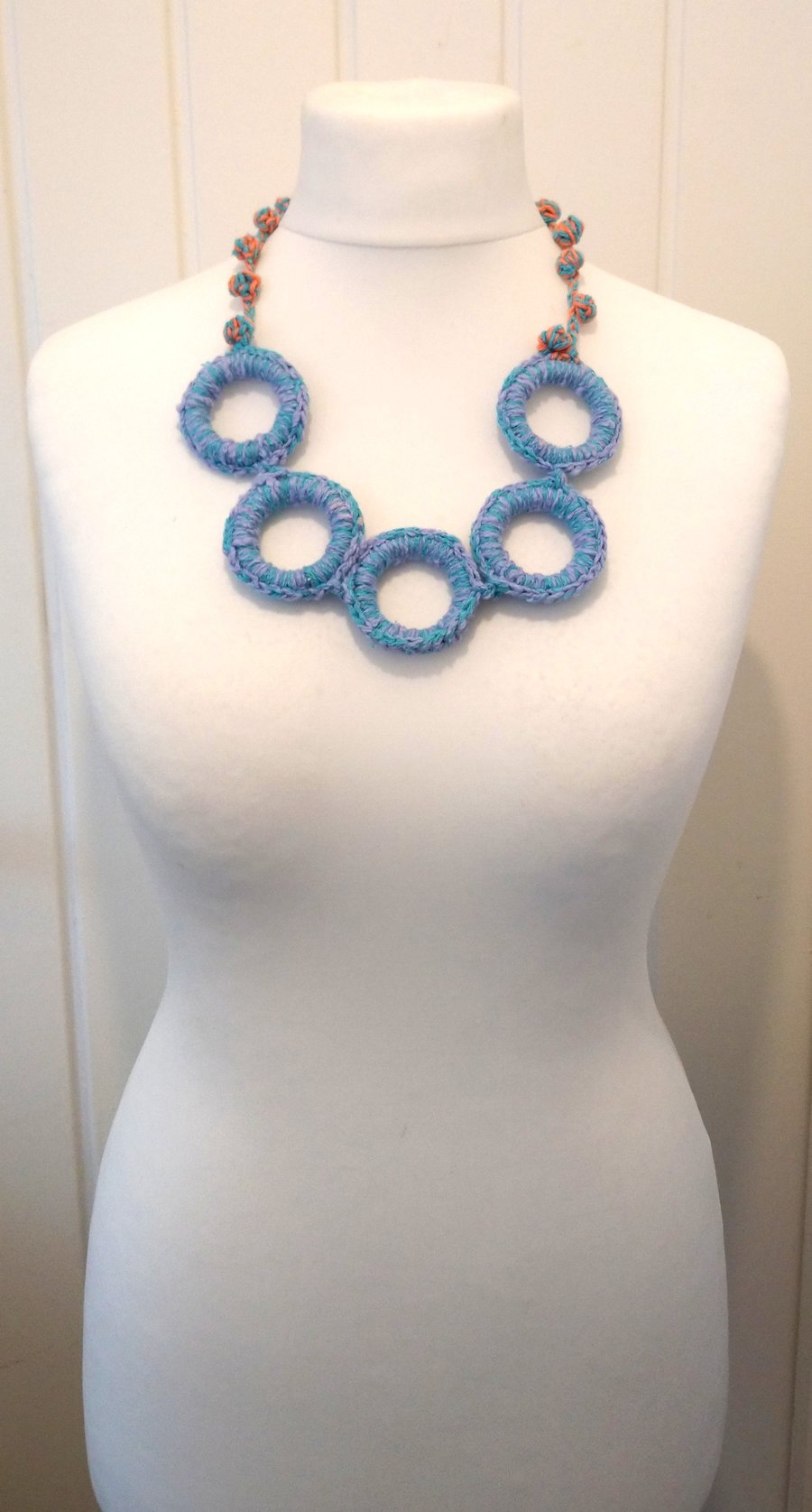 Blue Quin-Circle Necklace