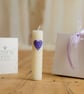White Beeswax Baby Blessing Candle Gift Set, Honeyheart Party Favour - Image 5