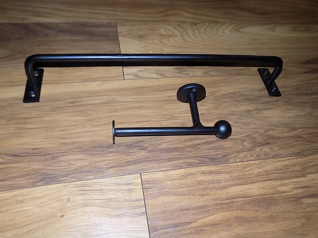 Bathroom Set of 2.................Wrought Iron (Forged Steel) Free Fitting Kit