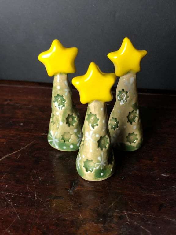 Teeny Christmas Tree with Star (stamped)