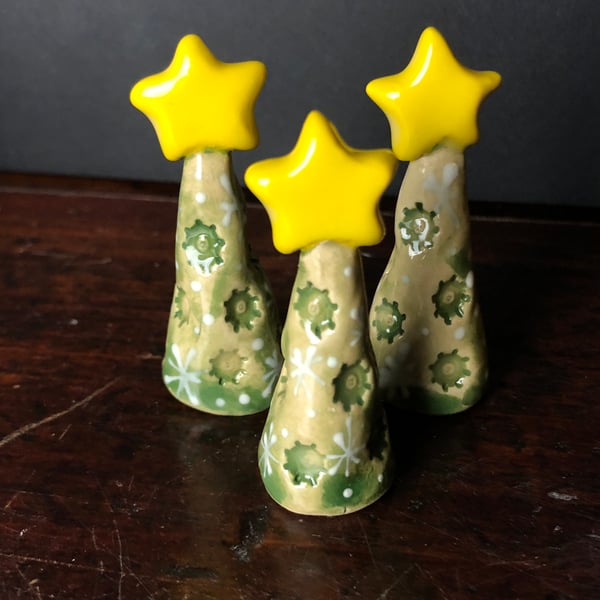 Teeny Christmas Tree with Star (stamped)