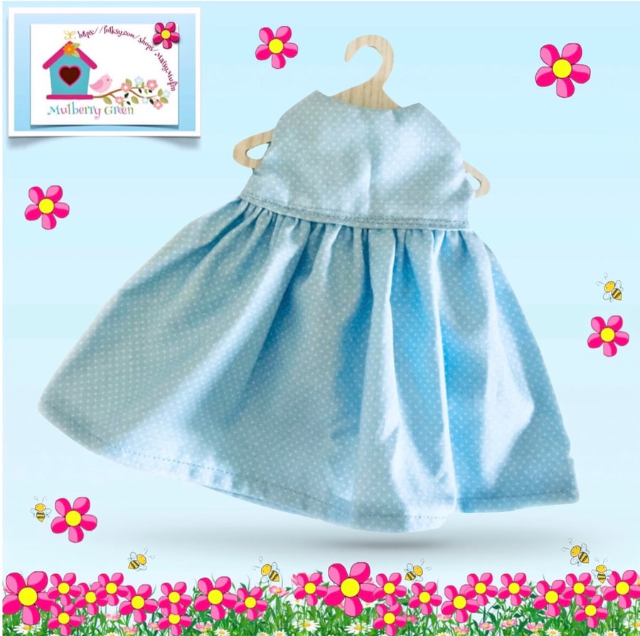 Pale Blue Spot Dress