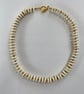 Stone white  beaded necklace - Image 3