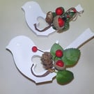 Parent and baby bird Christmas decorations