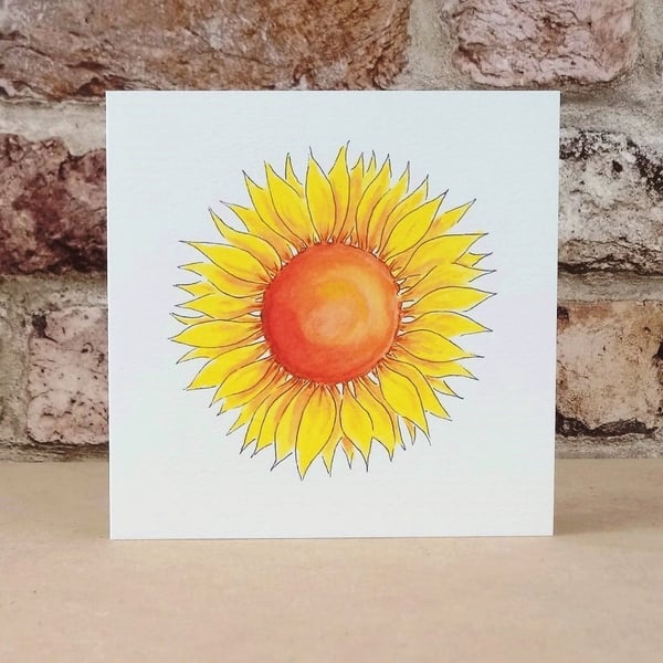 Blank Card Sunflower  Eco Friendly