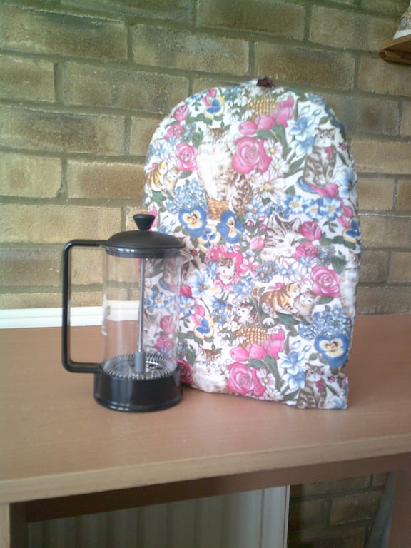 Cats and Flowers Small Coffee Pot Cosy