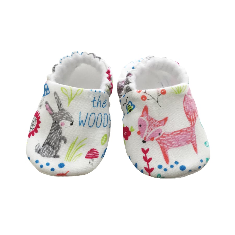 Baby Shoes First Walkers WOODLAND ANIMALS Kids Slipper Pram Shoes Gift Idea 0-9Y