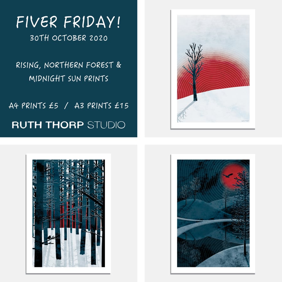 Fiver Friday Deal: Northern Sun Art Prints A4 and A3