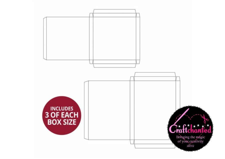 Hunkydory - Handmade Card Boxes - Deep Square and Rectangle Collection - 300gsm 