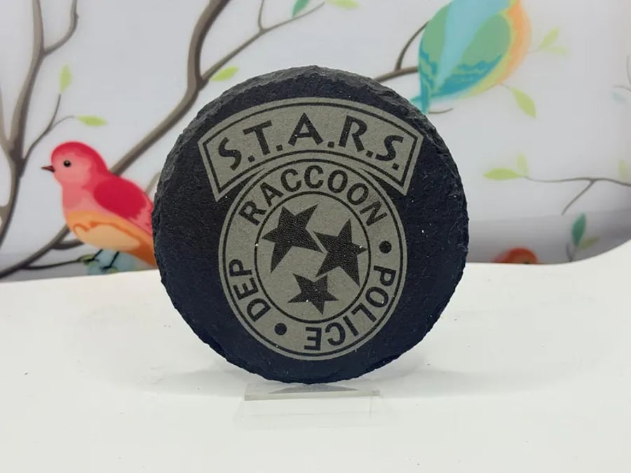 Resident Evil STARS Laser Etched Coaster