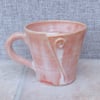 Coffee mug tea cup button hand thrown stoneware pottery ceramic