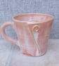 Coffee mug tea cup button hand thrown stoneware pottery ceramic - Image 1
