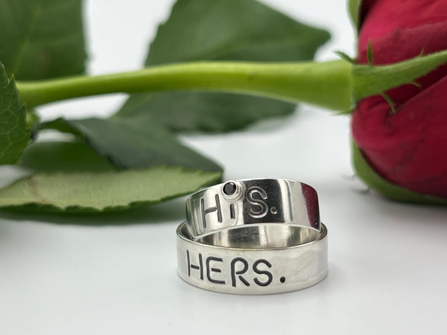 Our Love Rings Hand-Stamped Sterling Silver Rings, LGBTQ Inclusive
