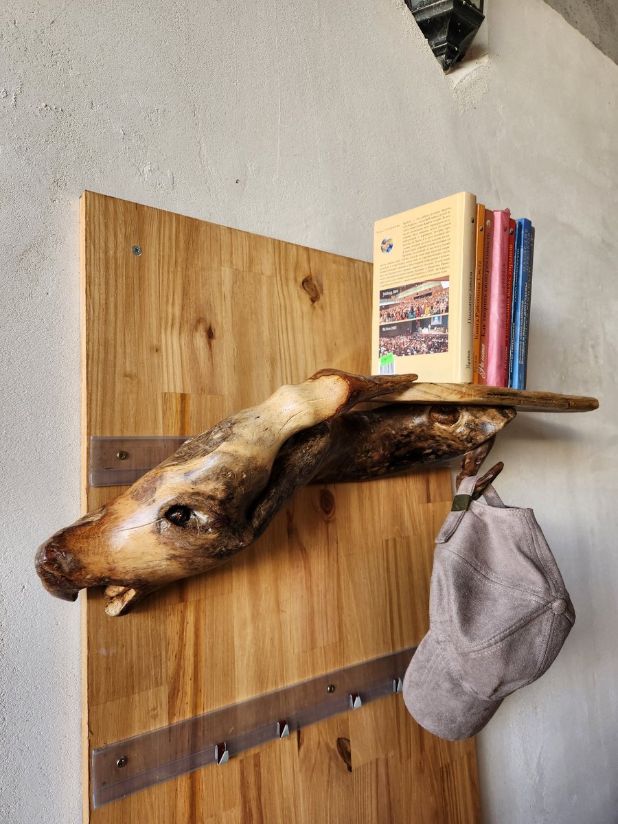 Live edge wooden floating shelf