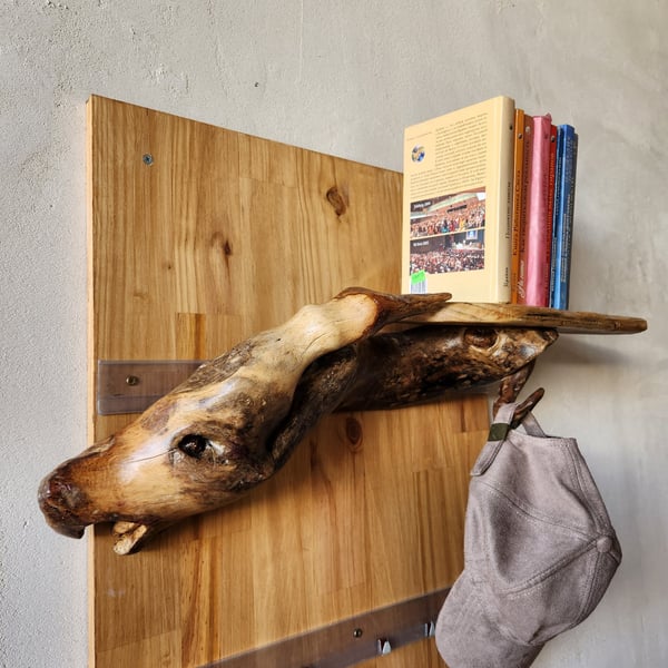 Live edge wooden floating shelf