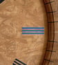 Designer made Wooden Wall Clock with a Burr Ash Dial and Inlaid Brown Oak Bezel - Image 4