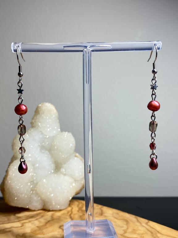 Sammy - Pearl & Star Earrings 