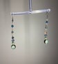 Larisa - Elegant Blue & Light Green Earrings  - Image 2