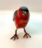 Papier mache Chaffinch bird sculpture original art work  - Image 2