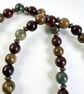 Salt Etched Copper Fern Pendant with Jasper Stones  - Image 4