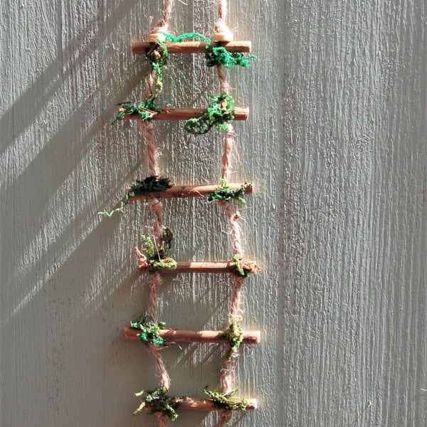 Fairy Ladder. 30cm. With Moss or Without Moss. Made from Willow