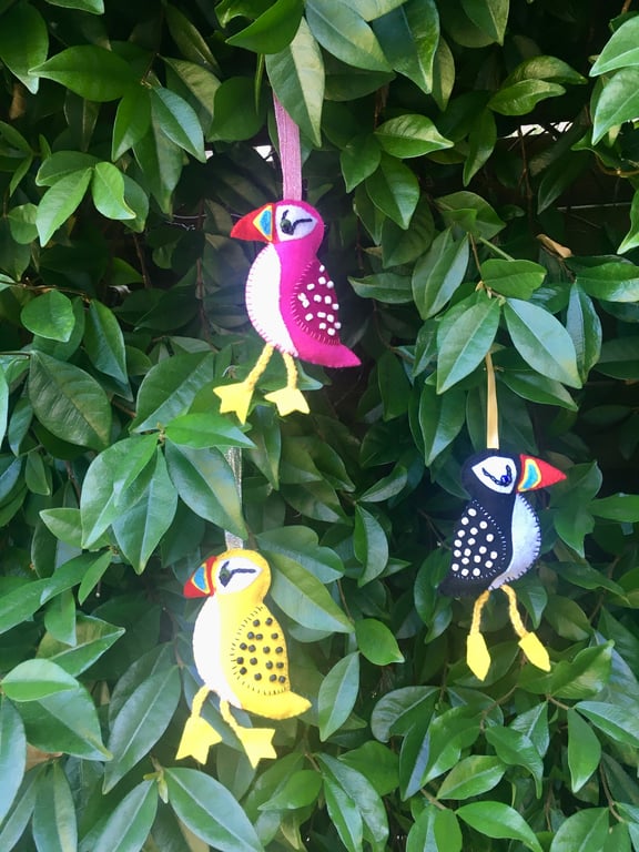  Felt puffin hanging  decoration -  sea bird decoration -  folksy Christmas 2026