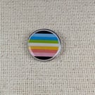 Queer Flag Pin - Pride Themed Badge - Large Resin Topped Pin Badge