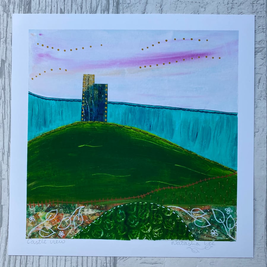 Castle View Landscape Giclee Print
