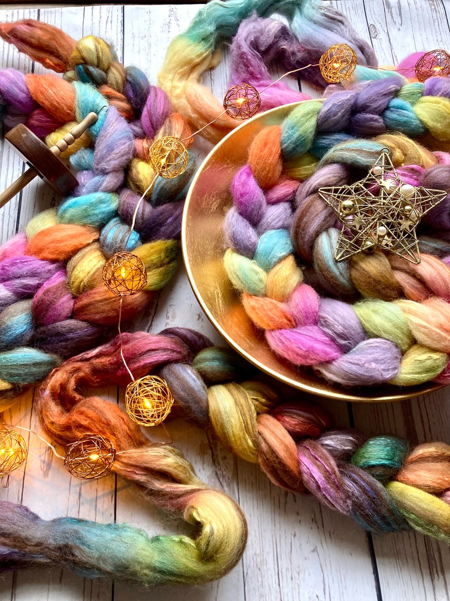 Spinning fibre 150g Merry and bright luxury mixed blends