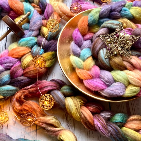 Spinning fibre 150g Merry and bright luxury mixed blends